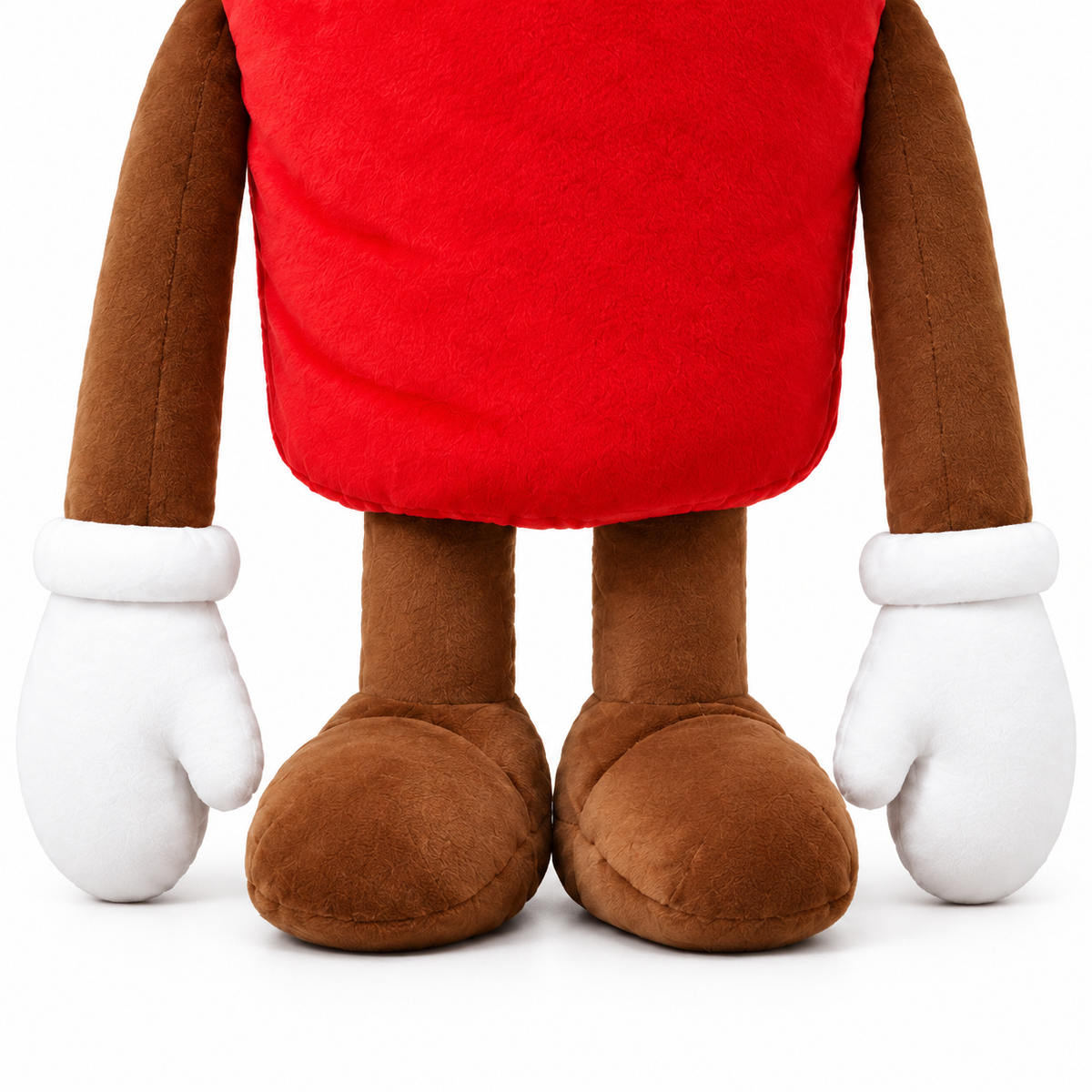 MILOLO red body and white glove details on white background