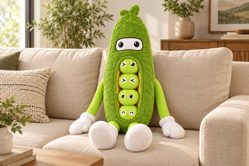 PEDODO seated in a real home sofa